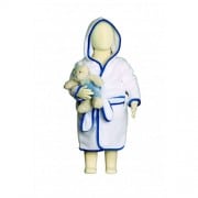 Coral Fleece Baby bath robe NAVY