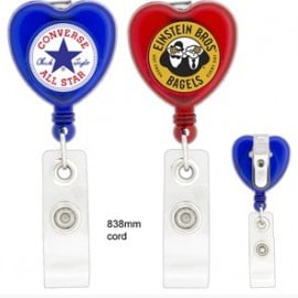 Heart Shaped Retractable Badge Holder