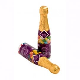 Champagne Bottle Filled with Jelly Beans 220G (Corp Coloured or Mixed Coloured Jelly Beans)