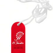 Flat Safety Whistle With Lanyard