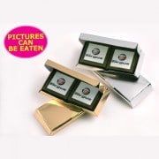 Picture Chocolate - X2 Milk Chocolates in Gold or Silver Box