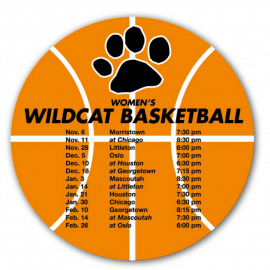 BASKETBALL SPORTS SCHEDULE MAGNET