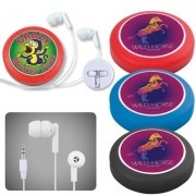 Earphone -Headphone Set in Silicone Case with Cord Retainer